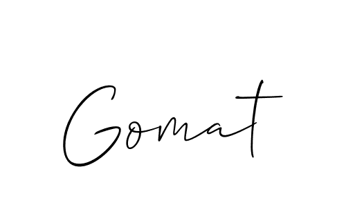 How to make Gomat name signature. Use Allison_Script style for creating short signs online. This is the latest handwritten sign. Gomat signature style 2 images and pictures png