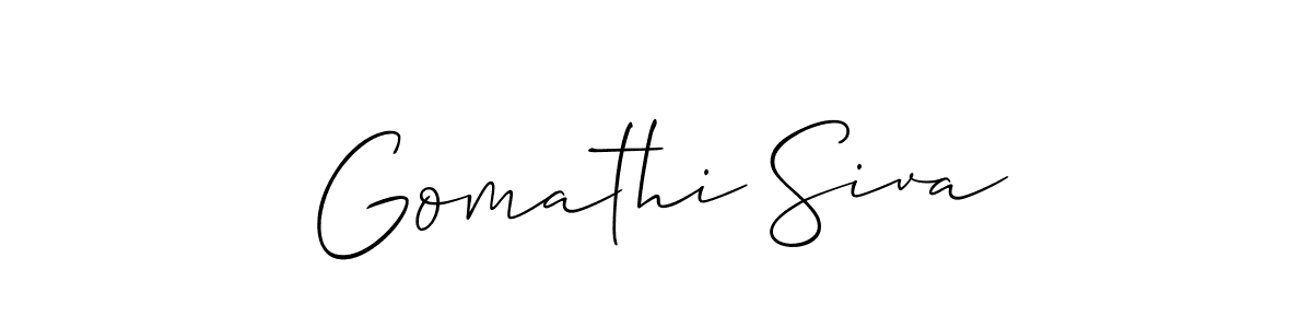 You should practise on your own different ways (Allison_Script) to write your name (Gomathi Siva) in signature. don't let someone else do it for you. Gomathi Siva signature style 2 images and pictures png