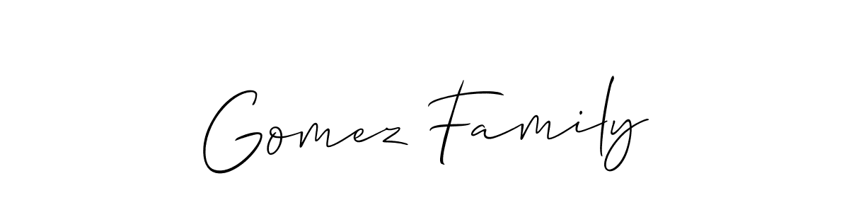 Allison_Script is a professional signature style that is perfect for those who want to add a touch of class to their signature. It is also a great choice for those who want to make their signature more unique. Get Gomez Family name to fancy signature for free. Gomez Family signature style 2 images and pictures png