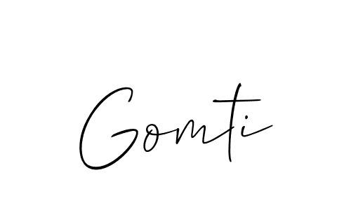 Gomti stylish signature style. Best Handwritten Sign (Allison_Script) for my name. Handwritten Signature Collection Ideas for my name Gomti. Gomti signature style 2 images and pictures png