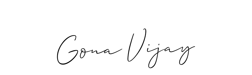 This is the best signature style for the Gona Vijay name. Also you like these signature font (Allison_Script). Mix name signature. Gona Vijay signature style 2 images and pictures png