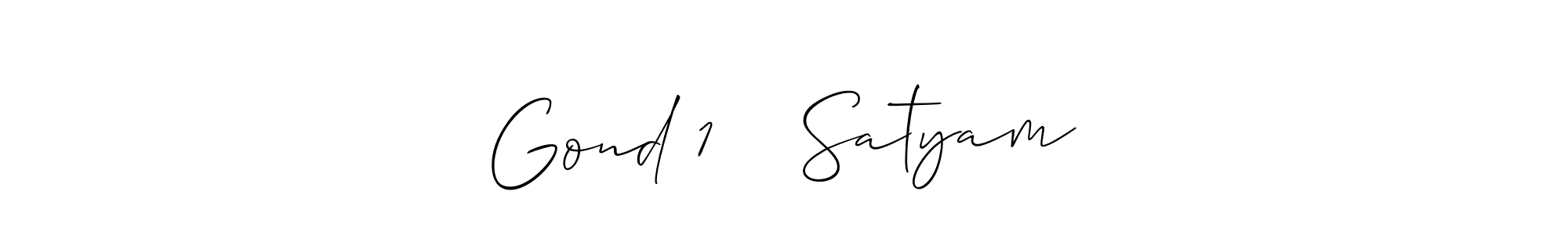 Similarly Allison_Script is the best handwritten signature design. Signature creator online .You can use it as an online autograph creator for name Gond 1सी  Satyam. Gond 1सी  Satyam signature style 2 images and pictures png