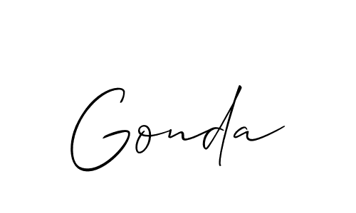 The best way (Allison_Script) to make a short signature is to pick only two or three words in your name. The name Gonda include a total of six letters. For converting this name. Gonda signature style 2 images and pictures png