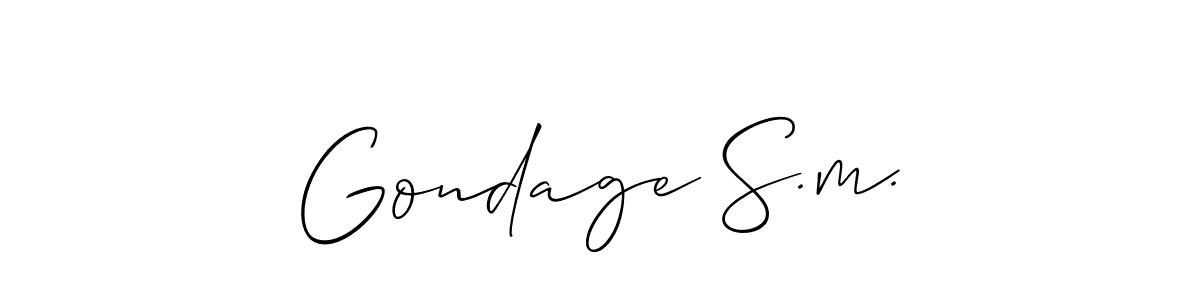 Best and Professional Signature Style for Gondage S.m.. Allison_Script Best Signature Style Collection. Gondage S.m. signature style 2 images and pictures png