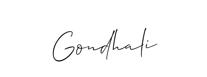 Also You can easily find your signature by using the search form. We will create Gondhali name handwritten signature images for you free of cost using Allison_Script sign style. Gondhali signature style 2 images and pictures png