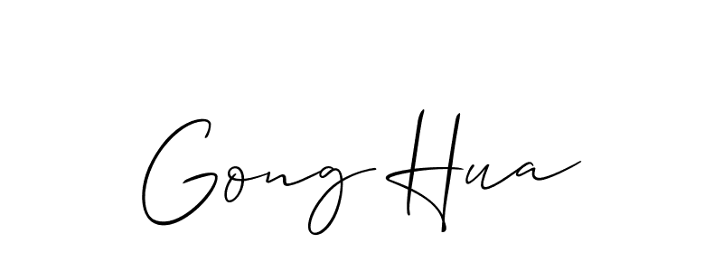 Create a beautiful signature design for name Gong Hua. With this signature (Allison_Script) fonts, you can make a handwritten signature for free. Gong Hua signature style 2 images and pictures png