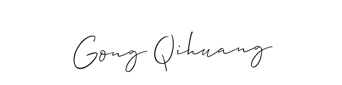 Use a signature maker to create a handwritten signature online. With this signature software, you can design (Allison_Script) your own signature for name Gong Qihuang. Gong Qihuang signature style 2 images and pictures png