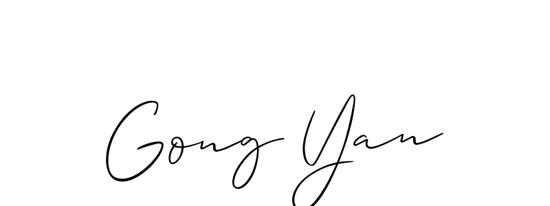 Use a signature maker to create a handwritten signature online. With this signature software, you can design (Allison_Script) your own signature for name Gong Yan. Gong Yan signature style 2 images and pictures png