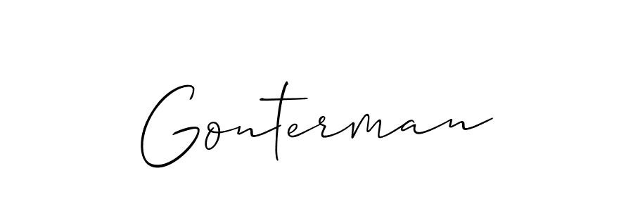 Make a beautiful signature design for name Gonterman. With this signature (Allison_Script) style, you can create a handwritten signature for free. Gonterman signature style 2 images and pictures png