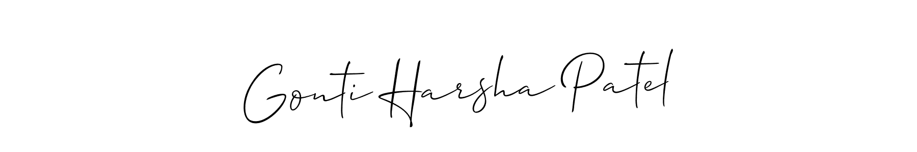 Make a beautiful signature design for name Gonti Harsha Patel. Use this online signature maker to create a handwritten signature for free. Gonti Harsha Patel signature style 2 images and pictures png