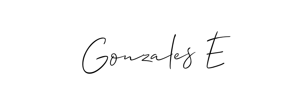 This is the best signature style for the Gonzales E name. Also you like these signature font (Allison_Script). Mix name signature. Gonzales E signature style 2 images and pictures png