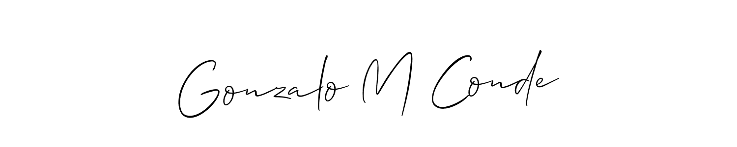 Use a signature maker to create a handwritten signature online. With this signature software, you can design (Allison_Script) your own signature for name Gonzalo M Conde. Gonzalo M Conde signature style 2 images and pictures png