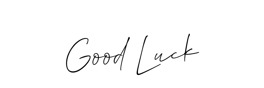 Create a beautiful signature design for name Good Luck. With this signature (Allison_Script) fonts, you can make a handwritten signature for free. Good Luck signature style 2 images and pictures png