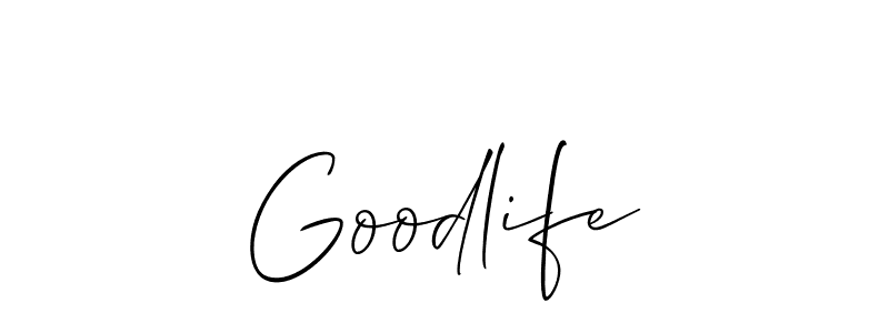 You should practise on your own different ways (Allison_Script) to write your name (Goodlife) in signature. don't let someone else do it for you. Goodlife signature style 2 images and pictures png