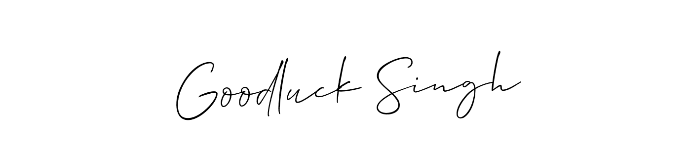 Create a beautiful signature design for name Goodluck Singh. With this signature (Allison_Script) fonts, you can make a handwritten signature for free. Goodluck Singh signature style 2 images and pictures png