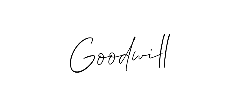 Create a beautiful signature design for name Goodwill. With this signature (Allison_Script) fonts, you can make a handwritten signature for free. Goodwill signature style 2 images and pictures png