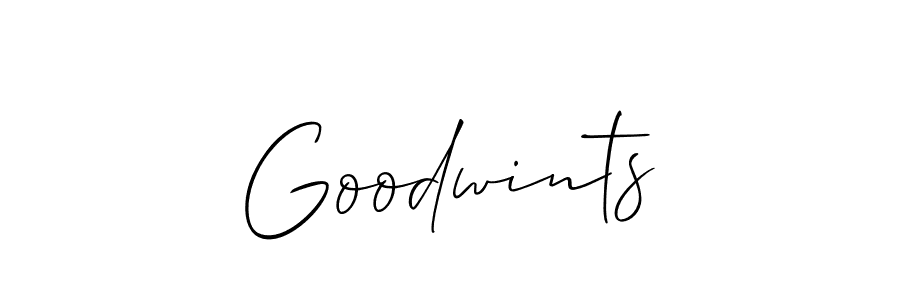 if you are searching for the best signature style for your name Goodwints. so please give up your signature search. here we have designed multiple signature styles  using Allison_Script. Goodwints signature style 2 images and pictures png