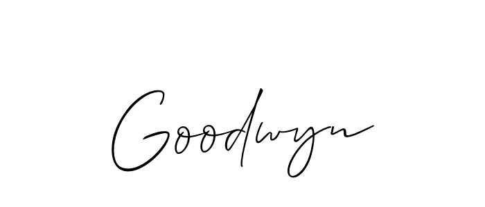 Make a beautiful signature design for name Goodwyn. With this signature (Allison_Script) style, you can create a handwritten signature for free. Goodwyn signature style 2 images and pictures png