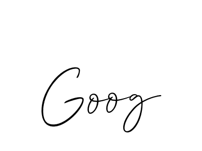 Make a beautiful signature design for name Goog. With this signature (Allison_Script) style, you can create a handwritten signature for free. Goog signature style 2 images and pictures png