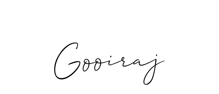 Design your own signature with our free online signature maker. With this signature software, you can create a handwritten (Allison_Script) signature for name Gooiraj. Gooiraj signature style 2 images and pictures png