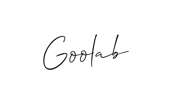 Goolab stylish signature style. Best Handwritten Sign (Allison_Script) for my name. Handwritten Signature Collection Ideas for my name Goolab. Goolab signature style 2 images and pictures png