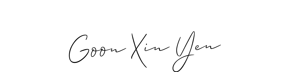 Best and Professional Signature Style for Goon Xin Yen. Allison_Script Best Signature Style Collection. Goon Xin Yen signature style 2 images and pictures png