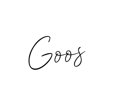 Use a signature maker to create a handwritten signature online. With this signature software, you can design (Allison_Script) your own signature for name Goos. Goos signature style 2 images and pictures png