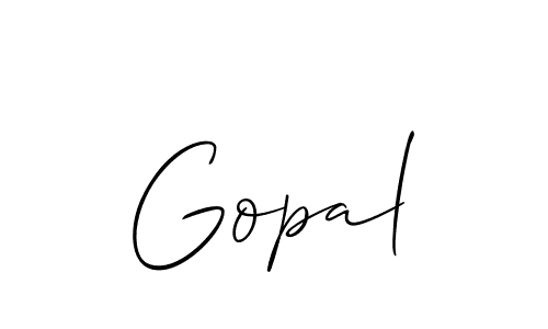 Also we have Gopal name is the best signature style. Create professional handwritten signature collection using Allison_Script autograph style. Gopal signature style 2 images and pictures png