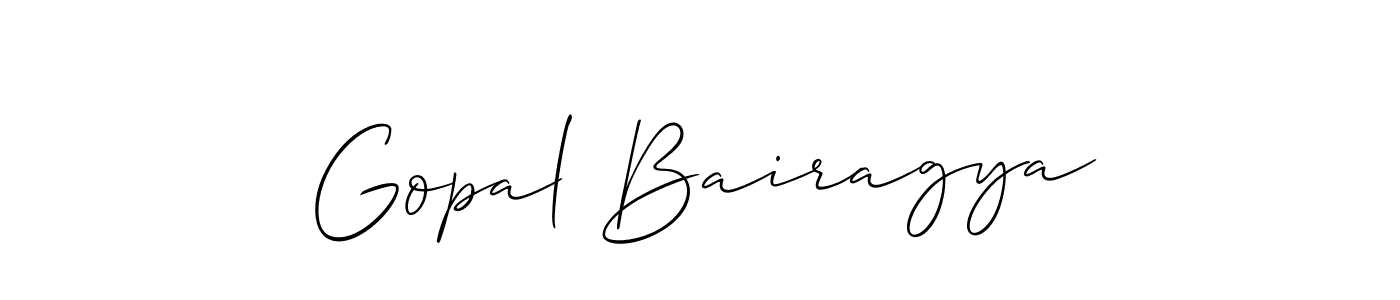 Design your own signature with our free online signature maker. With this signature software, you can create a handwritten (Allison_Script) signature for name Gopal Bairagya. Gopal Bairagya signature style 2 images and pictures png