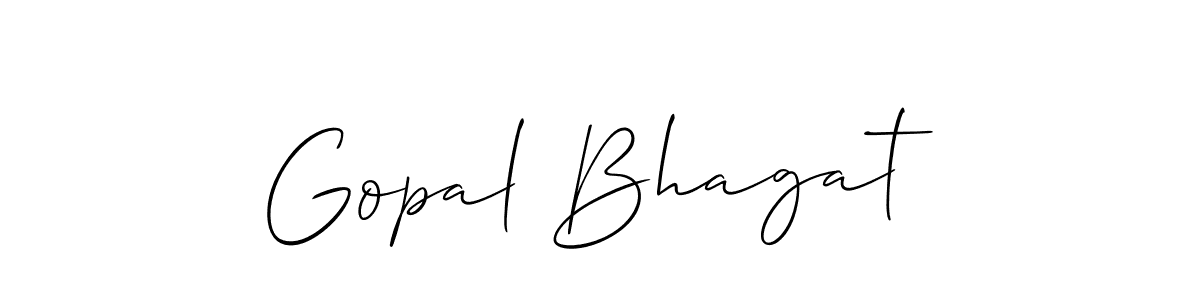 How to make Gopal Bhagat signature? Allison_Script is a professional autograph style. Create handwritten signature for Gopal Bhagat name. Gopal Bhagat signature style 2 images and pictures png