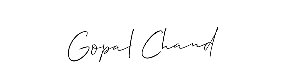 It looks lik you need a new signature style for name Gopal Chand. Design unique handwritten (Allison_Script) signature with our free signature maker in just a few clicks. Gopal Chand signature style 2 images and pictures png