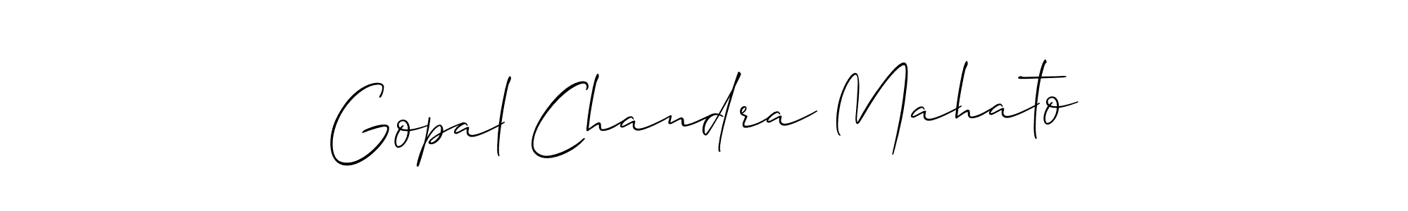 Create a beautiful signature design for name Gopal Chandra Mahato. With this signature (Allison_Script) fonts, you can make a handwritten signature for free. Gopal Chandra Mahato signature style 2 images and pictures png