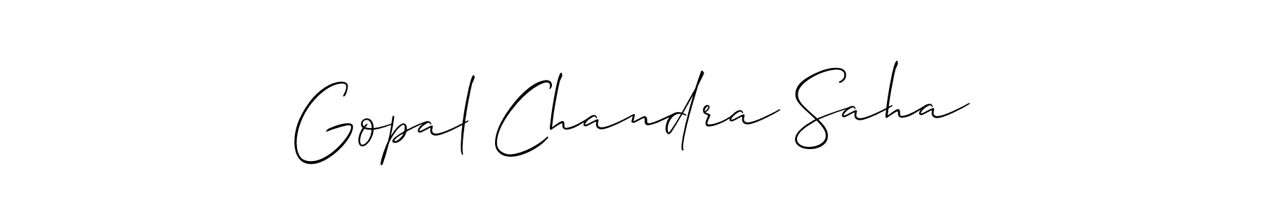 This is the best signature style for the Gopal Chandra Saha name. Also you like these signature font (Allison_Script). Mix name signature. Gopal Chandra Saha signature style 2 images and pictures png