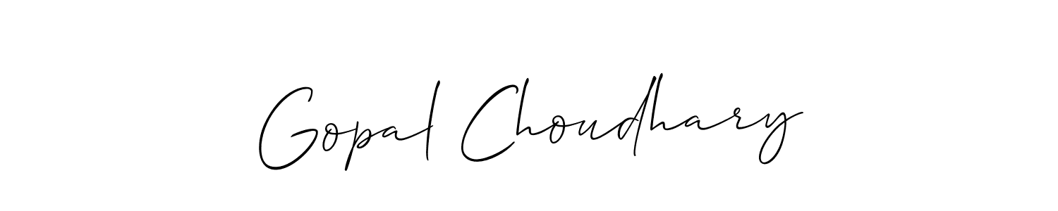 You should practise on your own different ways (Allison_Script) to write your name (Gopal Choudhary) in signature. don't let someone else do it for you. Gopal Choudhary signature style 2 images and pictures png