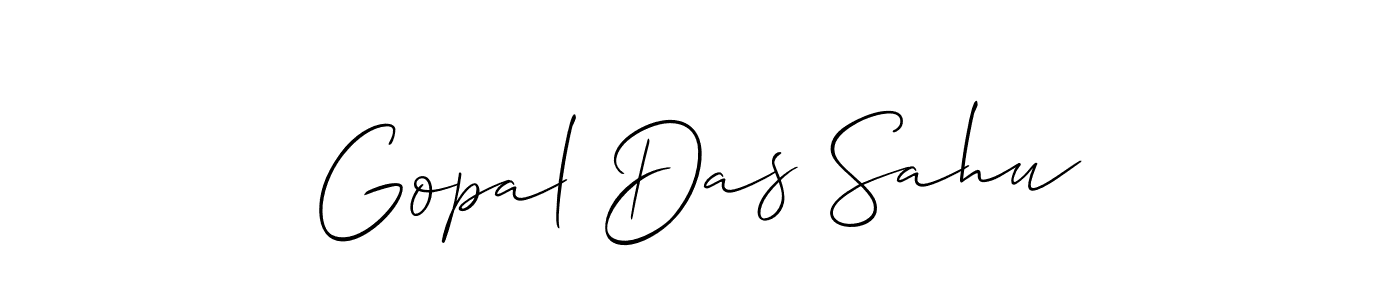 You should practise on your own different ways (Allison_Script) to write your name (Gopal Das Sahu) in signature. don't let someone else do it for you. Gopal Das Sahu signature style 2 images and pictures png