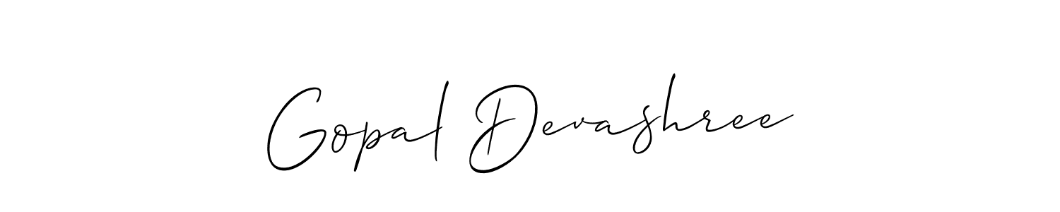 Use a signature maker to create a handwritten signature online. With this signature software, you can design (Allison_Script) your own signature for name Gopal Devashree. Gopal Devashree signature style 2 images and pictures png