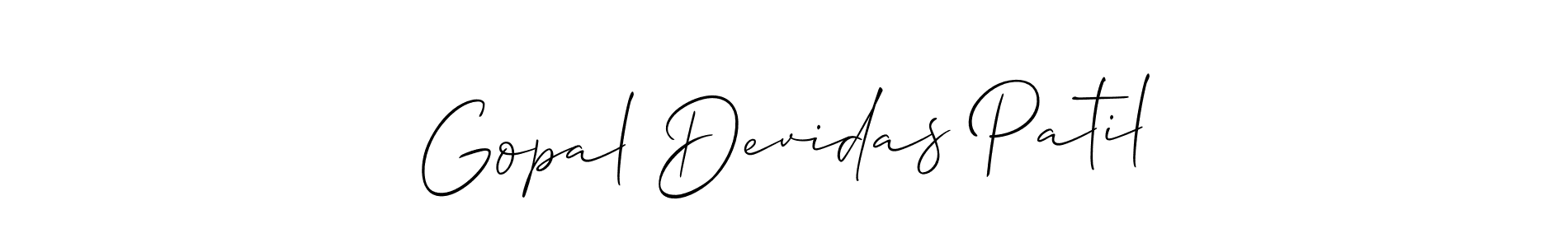 This is the best signature style for the Gopal Devidas Patil name. Also you like these signature font (Allison_Script). Mix name signature. Gopal Devidas Patil signature style 2 images and pictures png
