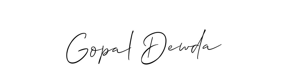Also You can easily find your signature by using the search form. We will create Gopal Dewda name handwritten signature images for you free of cost using Allison_Script sign style. Gopal Dewda signature style 2 images and pictures png