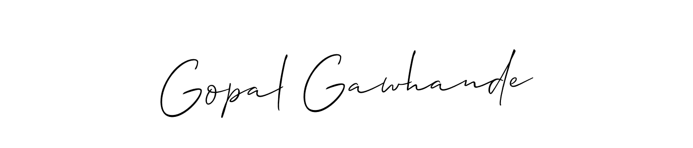 Similarly Allison_Script is the best handwritten signature design. Signature creator online .You can use it as an online autograph creator for name Gopal Gawhande. Gopal Gawhande signature style 2 images and pictures png