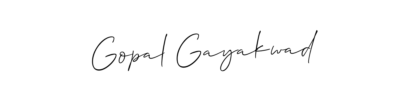 Design your own signature with our free online signature maker. With this signature software, you can create a handwritten (Allison_Script) signature for name Gopal Gayakwad. Gopal Gayakwad signature style 2 images and pictures png