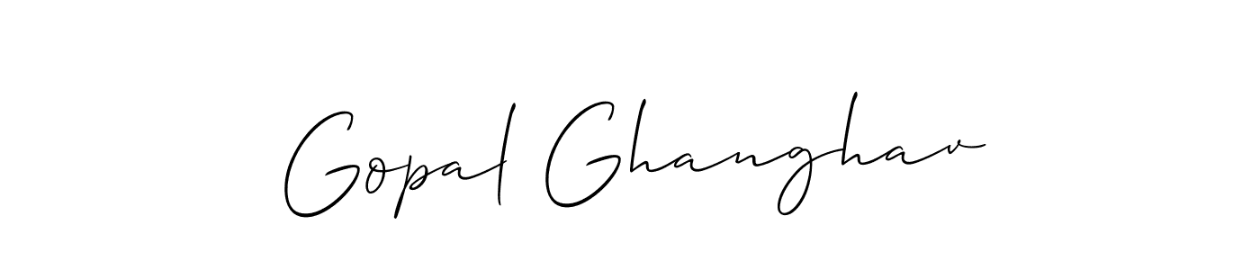 Make a beautiful signature design for name Gopal Ghanghav. With this signature (Allison_Script) style, you can create a handwritten signature for free. Gopal Ghanghav signature style 2 images and pictures png