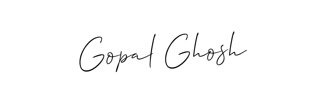 The best way (Allison_Script) to make a short signature is to pick only two or three words in your name. The name Gopal Ghosh include a total of six letters. For converting this name. Gopal Ghosh signature style 2 images and pictures png