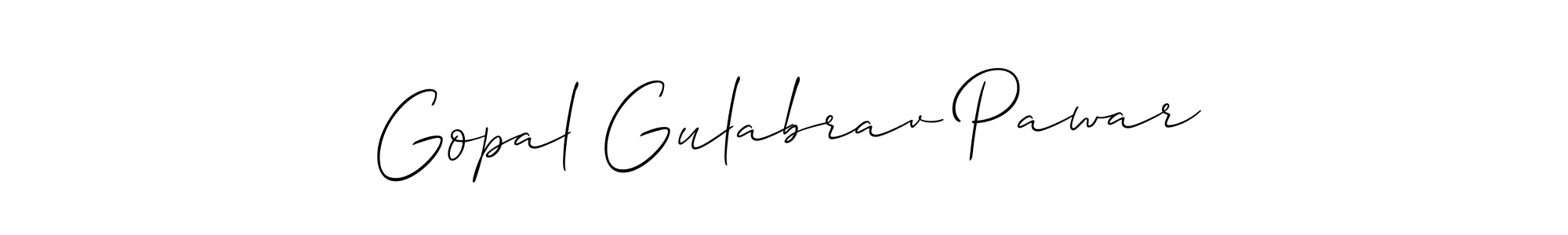 You should practise on your own different ways (Allison_Script) to write your name (Gopal Gulabrav Pawar) in signature. don't let someone else do it for you. Gopal Gulabrav Pawar signature style 2 images and pictures png