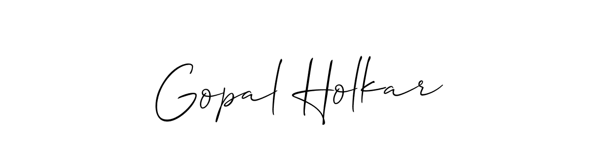 Design your own signature with our free online signature maker. With this signature software, you can create a handwritten (Allison_Script) signature for name Gopal Holkar. Gopal Holkar signature style 2 images and pictures png