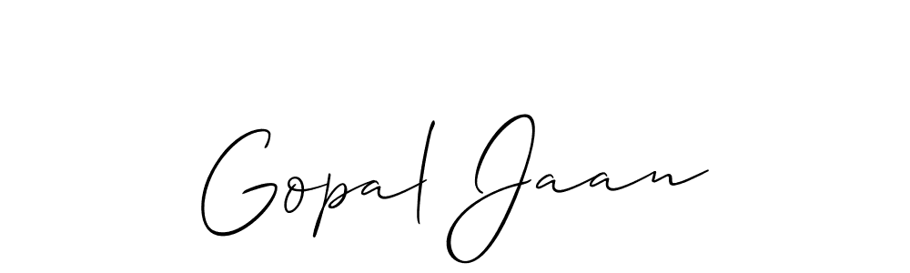 How to Draw Gopal Jaan signature style? Allison_Script is a latest design signature styles for name Gopal Jaan. Gopal Jaan signature style 2 images and pictures png