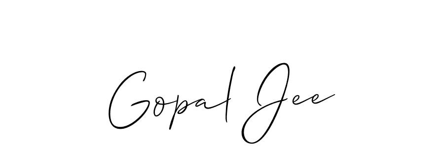 You should practise on your own different ways (Allison_Script) to write your name (Gopal Jee) in signature. don't let someone else do it for you. Gopal Jee signature style 2 images and pictures png