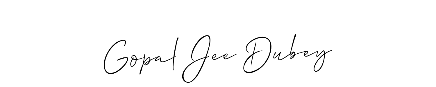 Use a signature maker to create a handwritten signature online. With this signature software, you can design (Allison_Script) your own signature for name Gopal Jee Dubey. Gopal Jee Dubey signature style 2 images and pictures png
