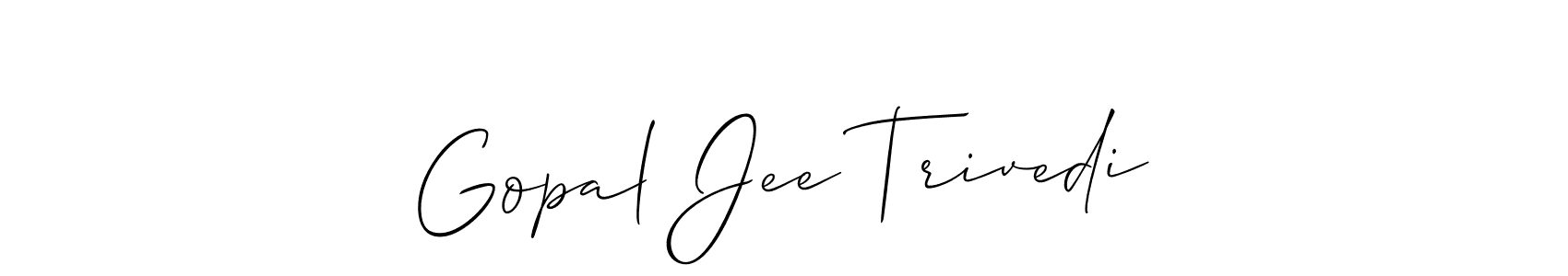 if you are searching for the best signature style for your name Gopal Jee Trivedi. so please give up your signature search. here we have designed multiple signature styles  using Allison_Script. Gopal Jee Trivedi signature style 2 images and pictures png