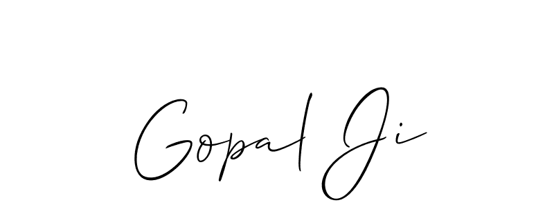 Use a signature maker to create a handwritten signature online. With this signature software, you can design (Allison_Script) your own signature for name Gopal Ji. Gopal Ji signature style 2 images and pictures png
