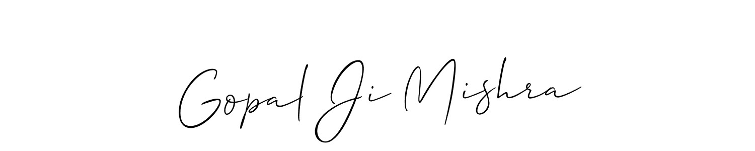 Create a beautiful signature design for name Gopal Ji Mishra. With this signature (Allison_Script) fonts, you can make a handwritten signature for free. Gopal Ji Mishra signature style 2 images and pictures png